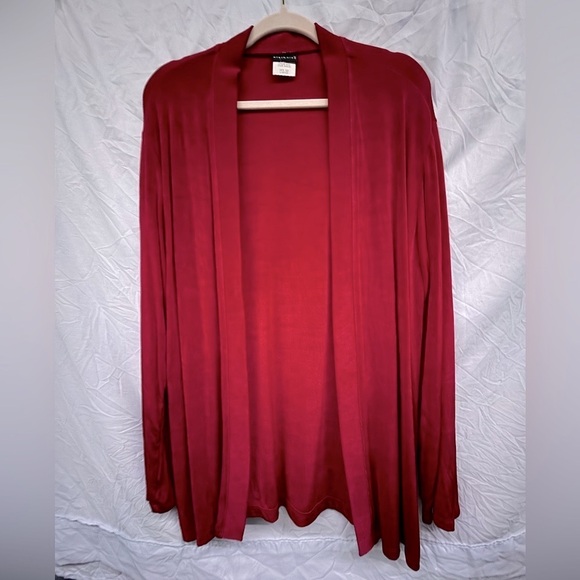 citi knit Sweaters - Citi Knit Vintage Red Liquid Knit Women's Cardigan sz L